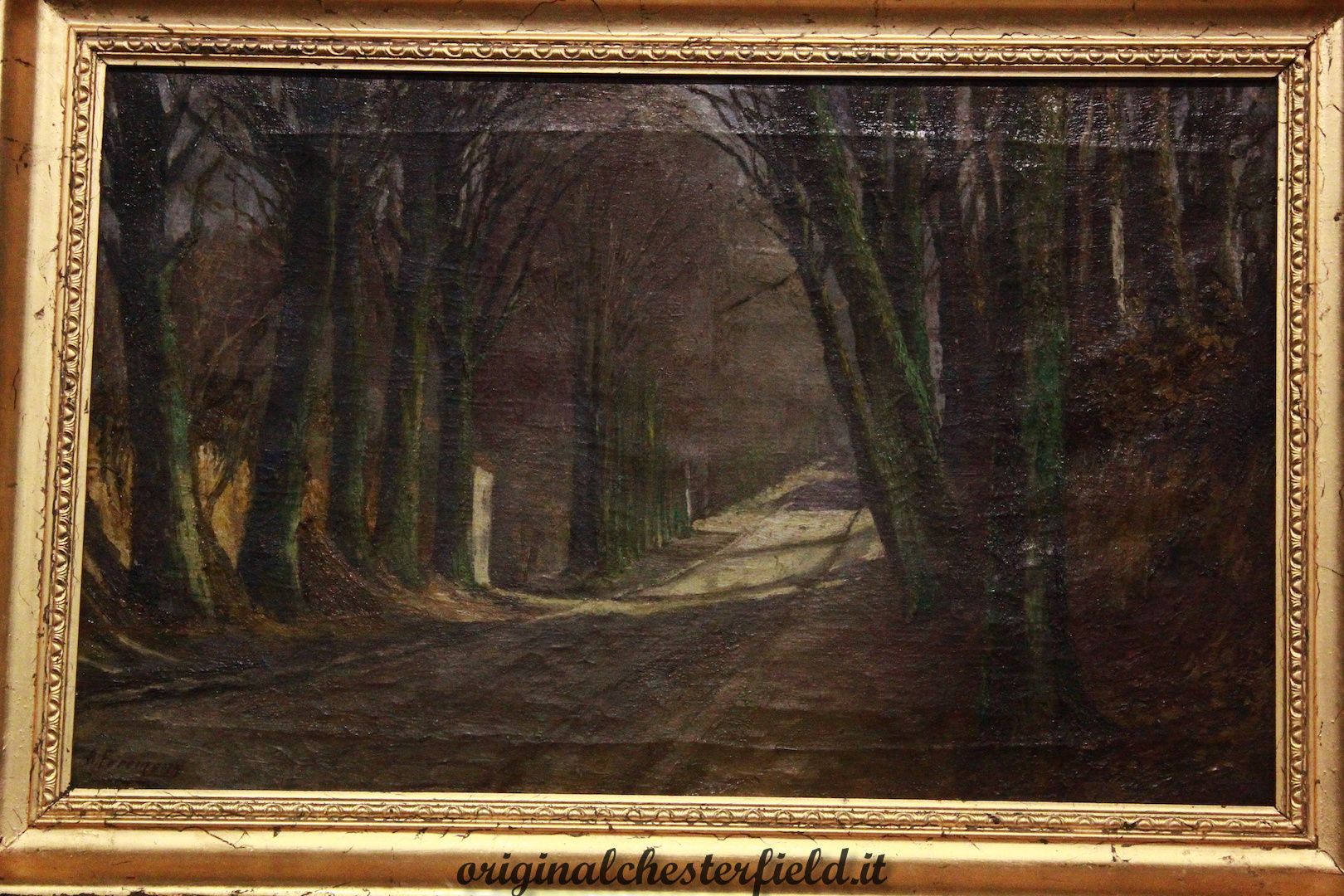 072_dipinto_quadro_olio_tela_painting_oil_canvas_fine_'800_XIX_secolo_paesaggio_landscape_alberi_bosco.jpg