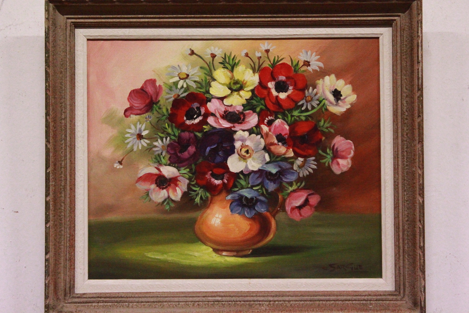 Quadro di Vaso colorato di fiori di campo - Comprar Dipinto Stampa su Tela