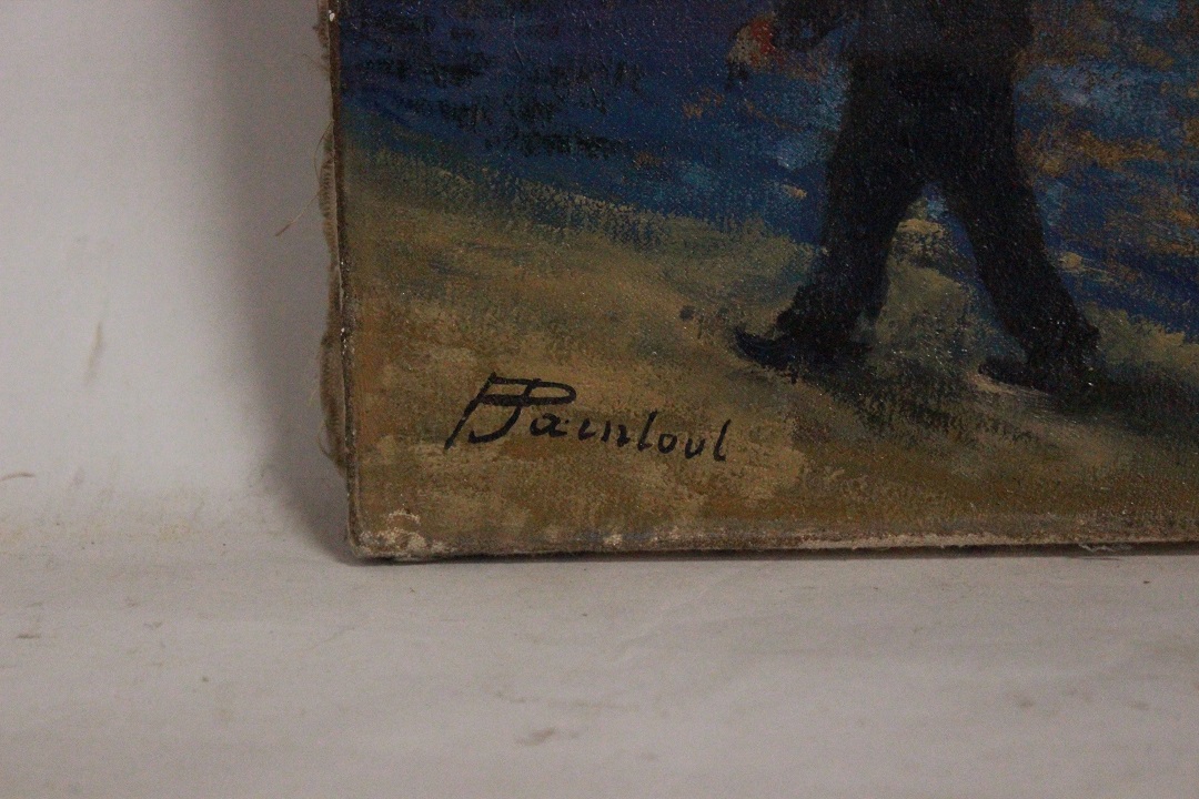 100_olio_su_tela_uomo_cammina_asino_ponte_firma_firmato_seconda_metà_Novecento_francese_Francia_FRA_2