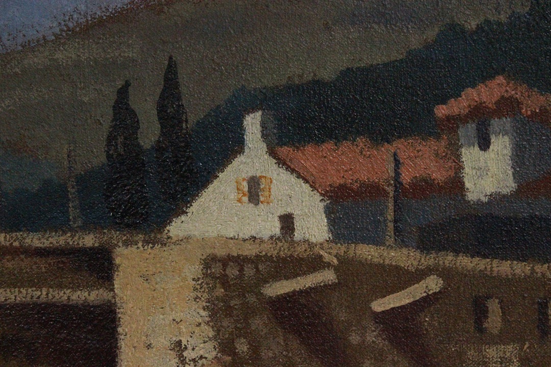 100_olio_su_tela_uomo_cammina_asino_ponte_firma_firmato_seconda_metà_Novecento_francese_Francia_FRA_6