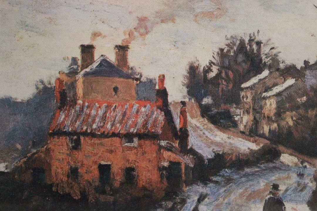 118_quadro_dipinto_olio_tela_paesaggio_innevato_neve_cornice_firma_firmato_Francia_Francese_FRA_6