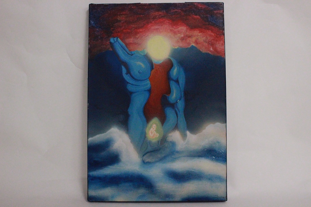 157_quadro_dipinto_olio_su_tela_donna_blu_feto_painting_firma_firmato_francese_Francia_FRA_0