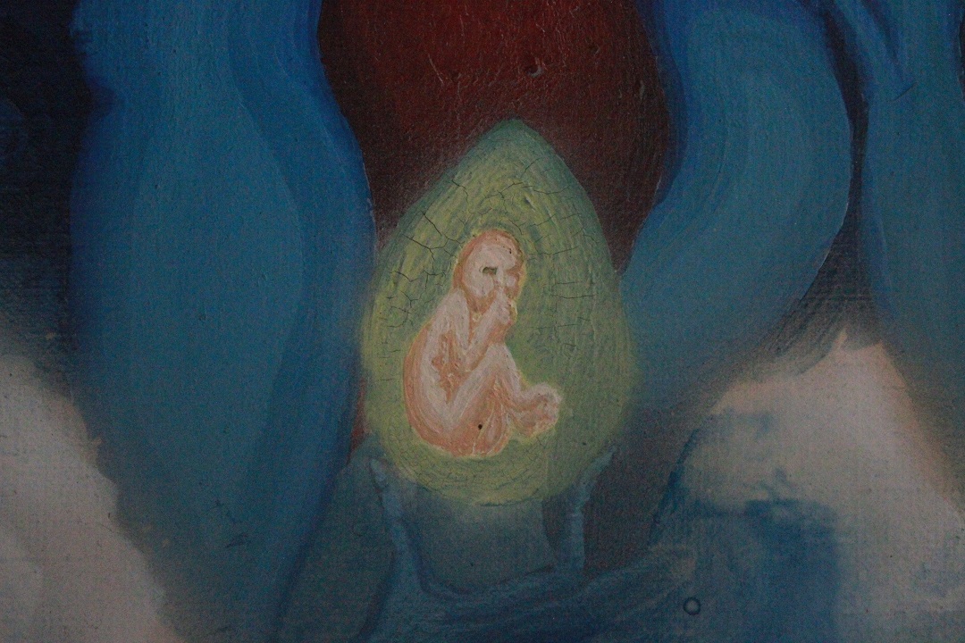 157_quadro_dipinto_olio_su_tela_donna_blu_feto_painting_firma_firmato_francese_Francia_FRA_4
