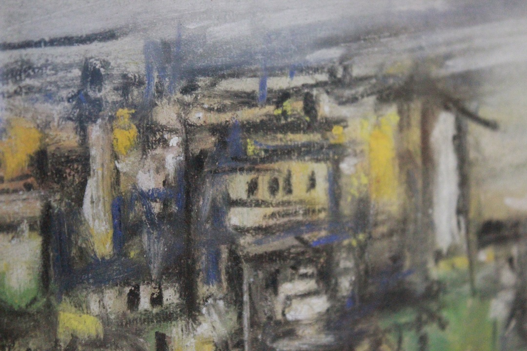 169_quadro_painting_cornice_frame_vetro_glass_pastello_su_carta_pastel_on_paper_paesaggio_landscape_8
