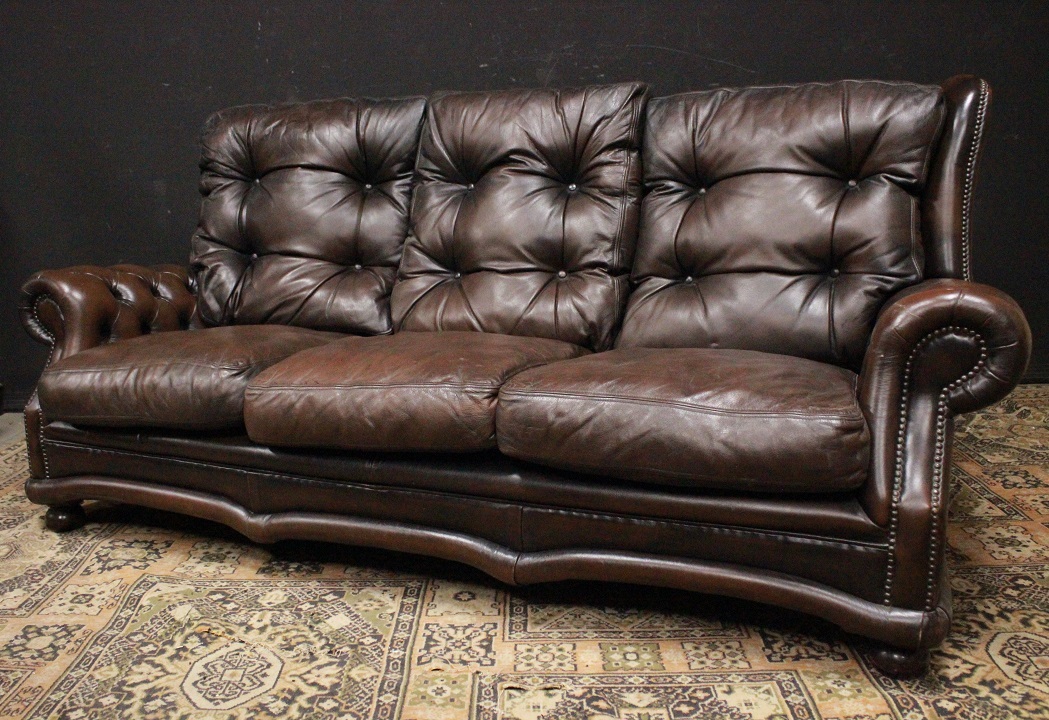 741_Divano_Sofa_bergere_3P_tre_posti_three_seaters_leather_pelle_marrone_terra_brown_originale_original_Brescia_Roncadelle_english_inglese_UK_0