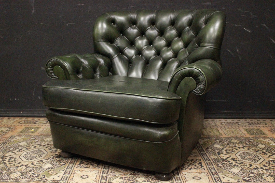 762_Poltrona_Armchair_Chester_Chesterfield_bergere_leather_pelle_verde_cromo_green_originale_original_Brescia_Roncadelle_english_inglese_UK_0