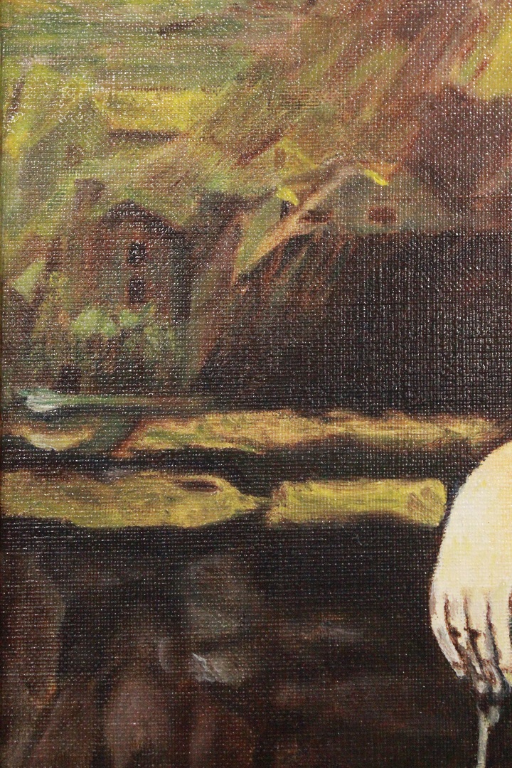 715_quadro_dipinto_olio_su_tela_painting_oil_on_canvas_fanciulla_damigiana_cornice_frame_firma_firmato_Corot_Francia_FRA_9