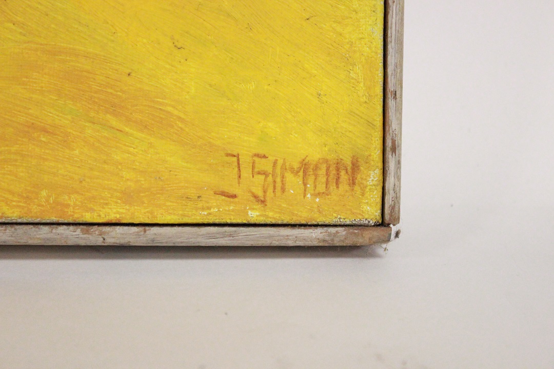 364_quadro_paint_olio_su_tela_oil_on_canvass_coppia_couple_asino_donkey_carro_campagna_firmato_signed_Simon_3