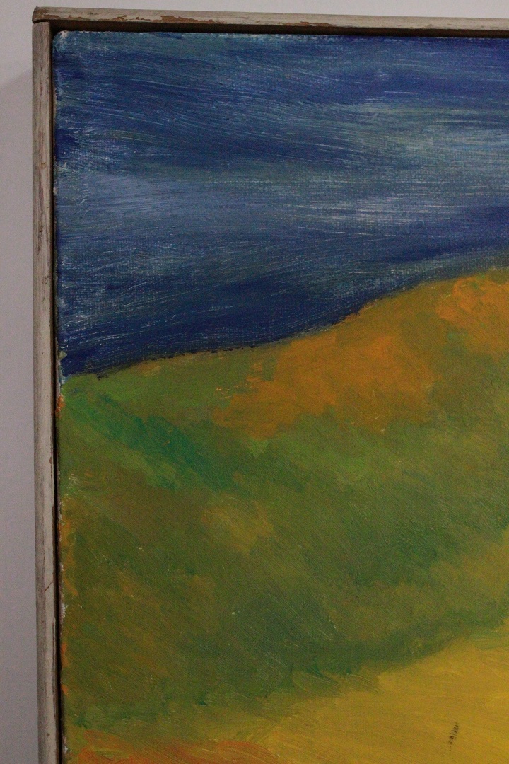 364_quadro_paint_olio_su_tela_oil_on_canvass_coppia_couple_asino_donkey_carro_campagna_firmato_signed_Simon_6