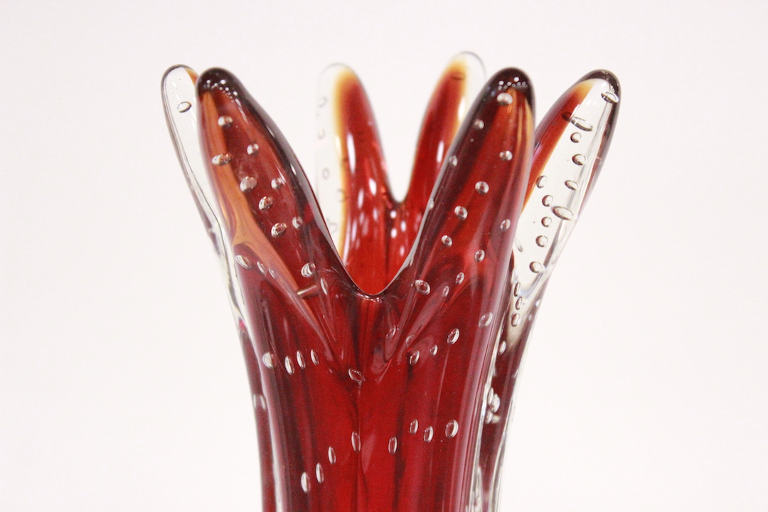 645_vaso_vase_rosso_red_bollicine_Murano_glass_vetro_firmato_signed_certificato_artigianato_made_in_Murano_Venezia_Venice_Brescia_Roncadelle_10