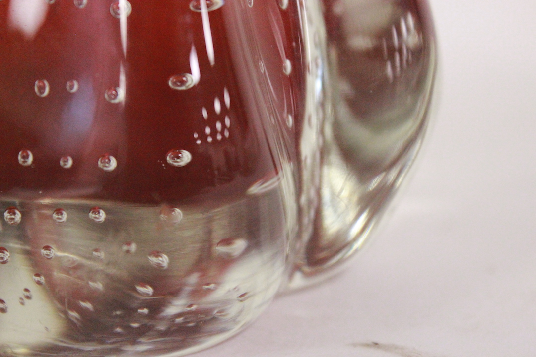 645_vaso_vase_rosso_red_bollicine_Murano_glass_vetro_firmato_signed_certificato_artigianato_made_in_Murano_Venezia_Venice_Brescia_Roncadelle_6