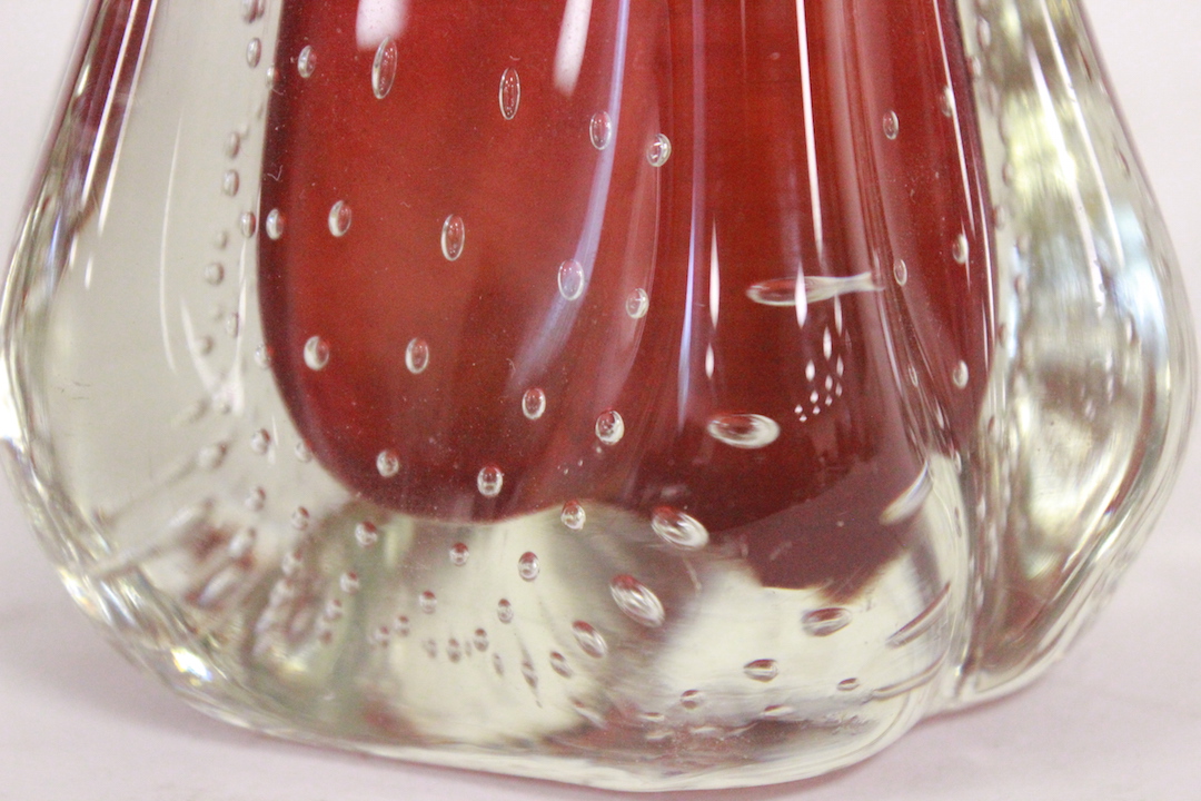 645_vaso_vase_rosso_red_bollicine_Murano_glass_vetro_firmato_signed_certificato_artigianato_made_in_Murano_Venezia_Venice_Brescia_Roncadelle_9