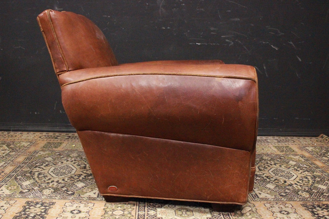 671_poltrona_armchair_design_leather_pelle_marrone_chiaro_light_brown_dopo_2000_marchio_Brescia_Roncadelle_ITA_3