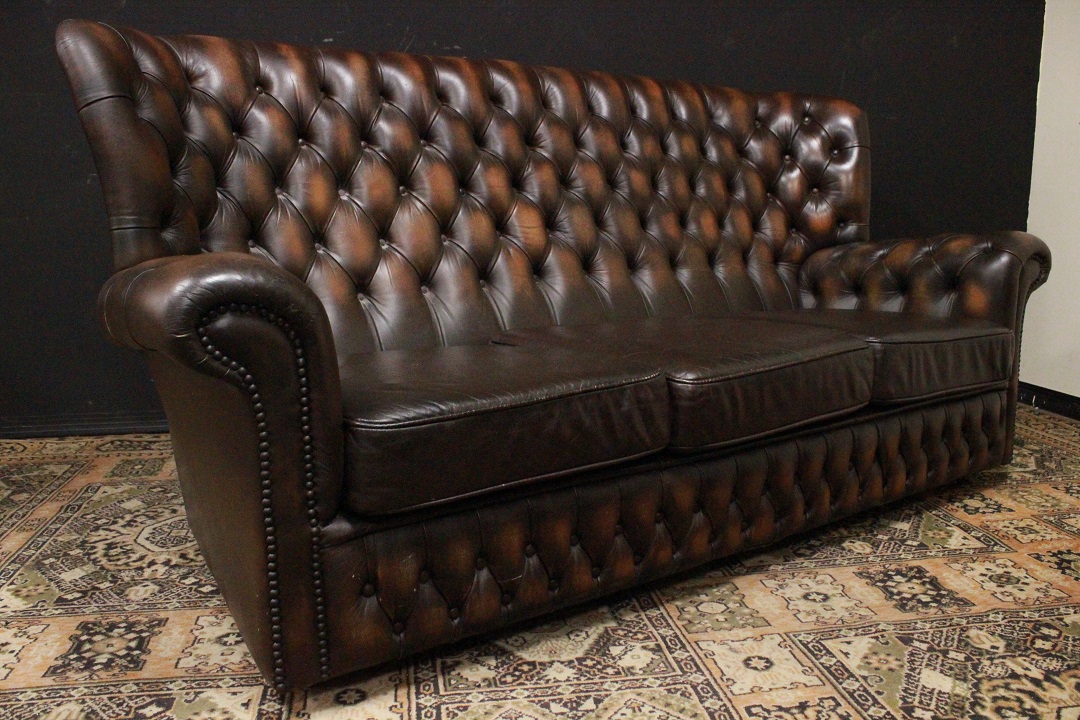 687_Divano_Sofa_Chester_Chesterfield_bergere_tre_posti_three_3_leather_pelle_marrone_capriolo_brown_originale_original_english_inglese_UK_3