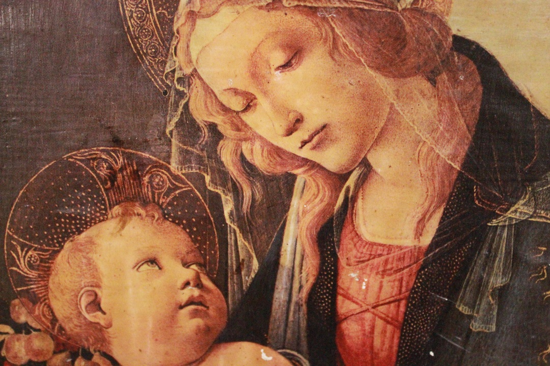 568_stampa_su_legno_wood_Madonna_bambino_Gesù_Jesus_child_1