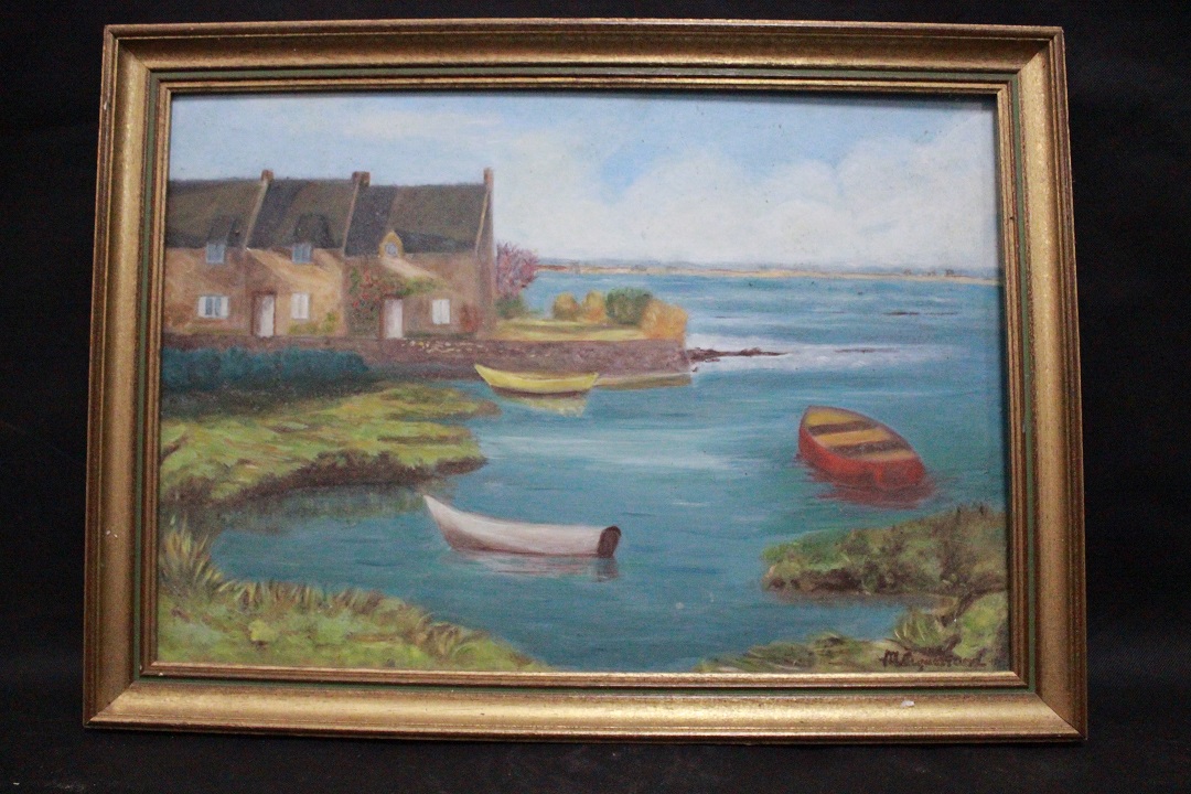 735_quadro_paint_paesaggio_landscape_lago_lake_barca-boat_firmato_signed_0