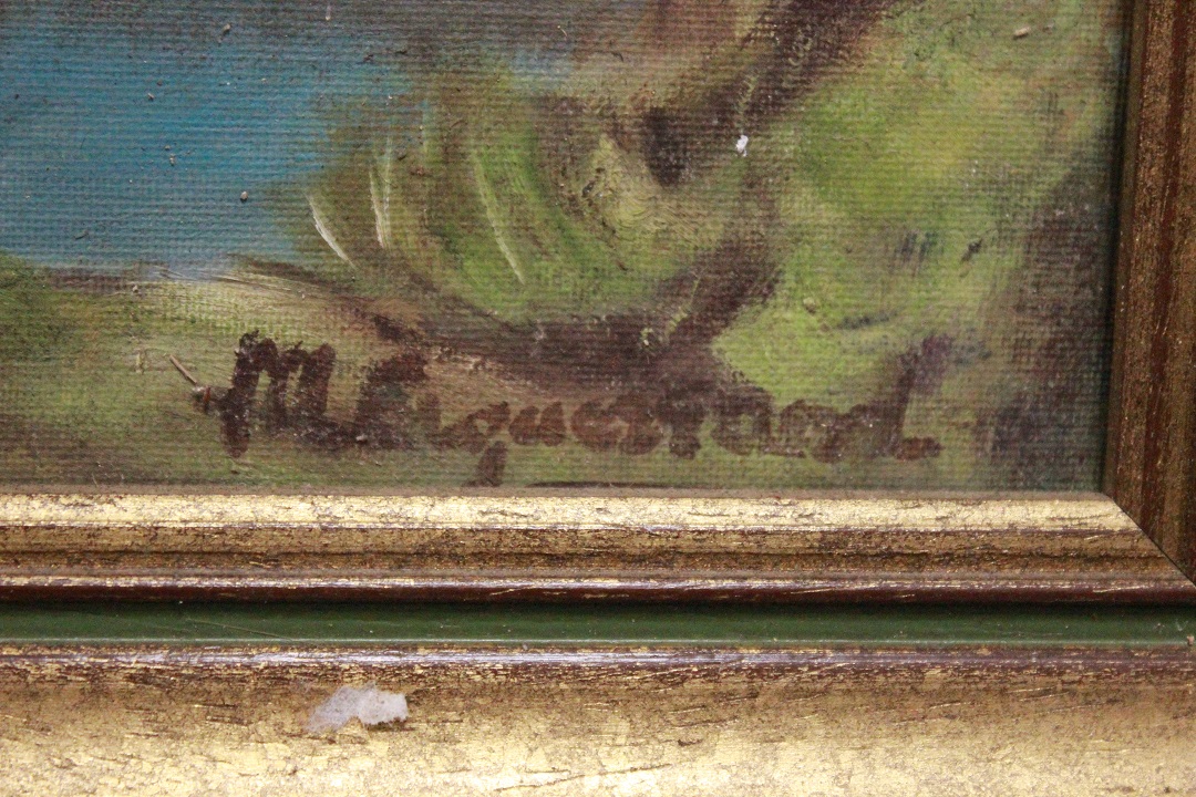 735_quadro_paint_paesaggio_landscape_lago_lake_barca-boat_firmato_signed_1