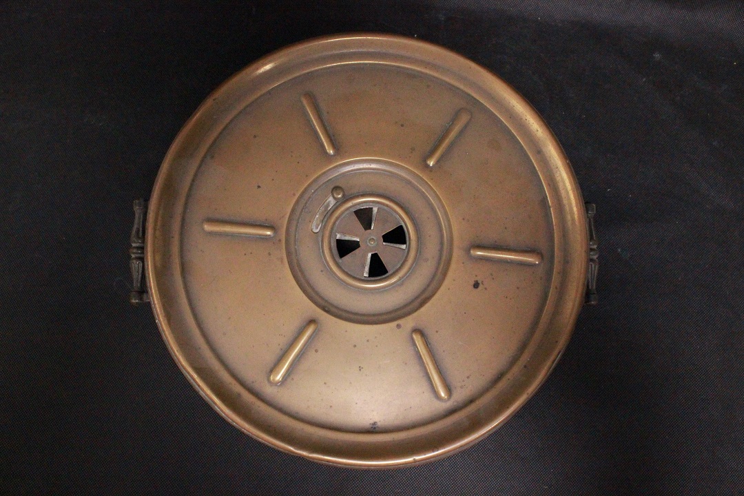 787_riscaldatore_stufa_rame_ottone_vintage_1900_firmato_Girodon_Monet_Lyon_heater_copper_brass_signed_1