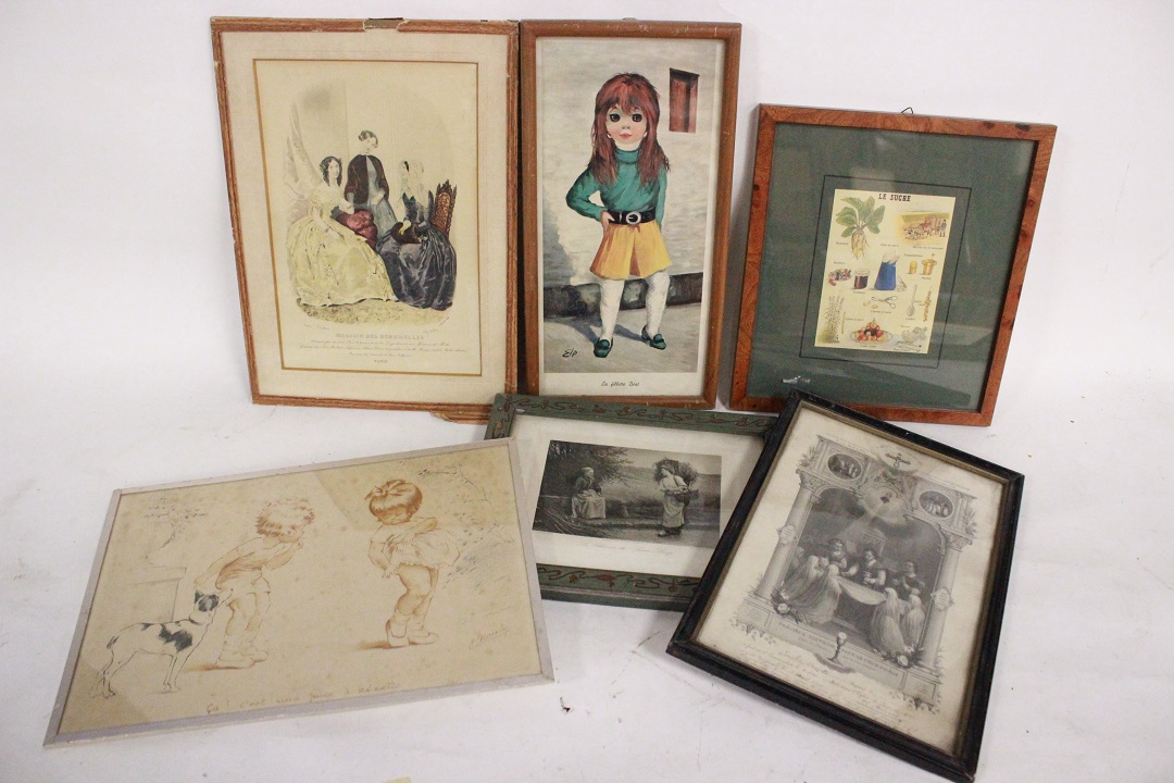 435_lotto_6_sei_stampe_cornici_legno_wood_frames_foto_tema_misto_tecnica_mista_photo_foto_0