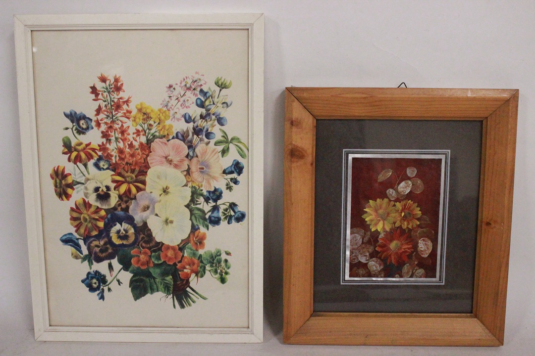 443_lotto_6_sei_stampe_cornici_legno_wood_frames_tema_floreale_flowers_theme_tecnica_mista_5