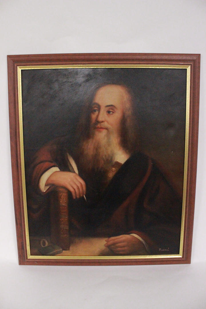 372_quadro_painting_olio_tela_oil_on_canvass_technique_cavaliere_knight_Novecento_900_Bonani_firmato_signed_cornice_frame_0