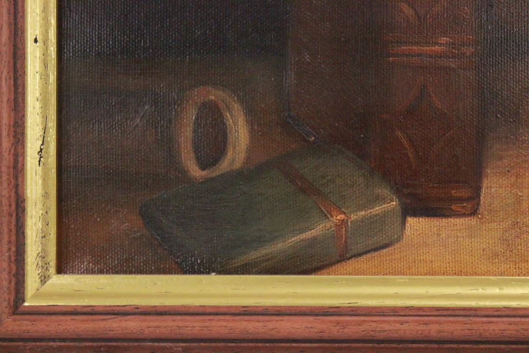 372_quadro_painting_olio_tela_oil_on_canvass_technique_cavaliere_knight_Novecento_900_Bonani_firmato_signed_cornice_frame_5
