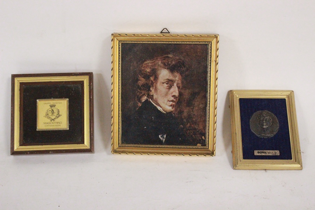453_lotto_8_otto_stampe_cornici_legno_wood_frames_tema_misto_tecnica_mista_5