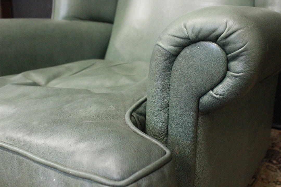 657_poltrona_bergere_armchair_anni_Novanta_90_pelle_verde_pallido_green_originali_inglesi_original_UK_english_3