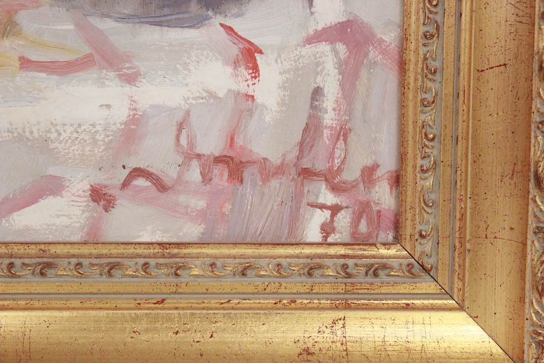 362_quadro_cornice_olio_su_faesite_vaso_fiori_tovaglia_Italia_firmato_autore_firma_ITA_metà_1900_2