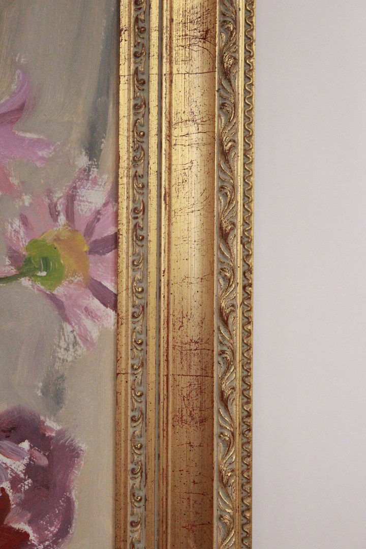 362_quadro_cornice_olio_su_faesite_vaso_fiori_tovaglia_Italia_firmato_autore_firma_ITA_metà_1900_6