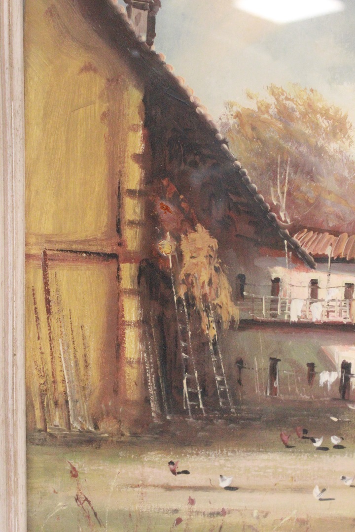 713_quadro_cornice_aia_campagna_olio_su_tela_firma_firmato_doppia_cornice_Italia_ITA_metà_1900_3