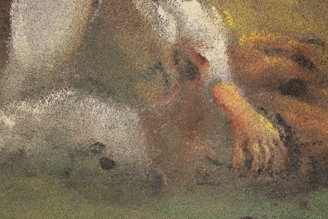 873_quadro_dipinto_tela_bambino_dietro_cappello_tecnica_mista_firma_Italia_ITA_1977_5