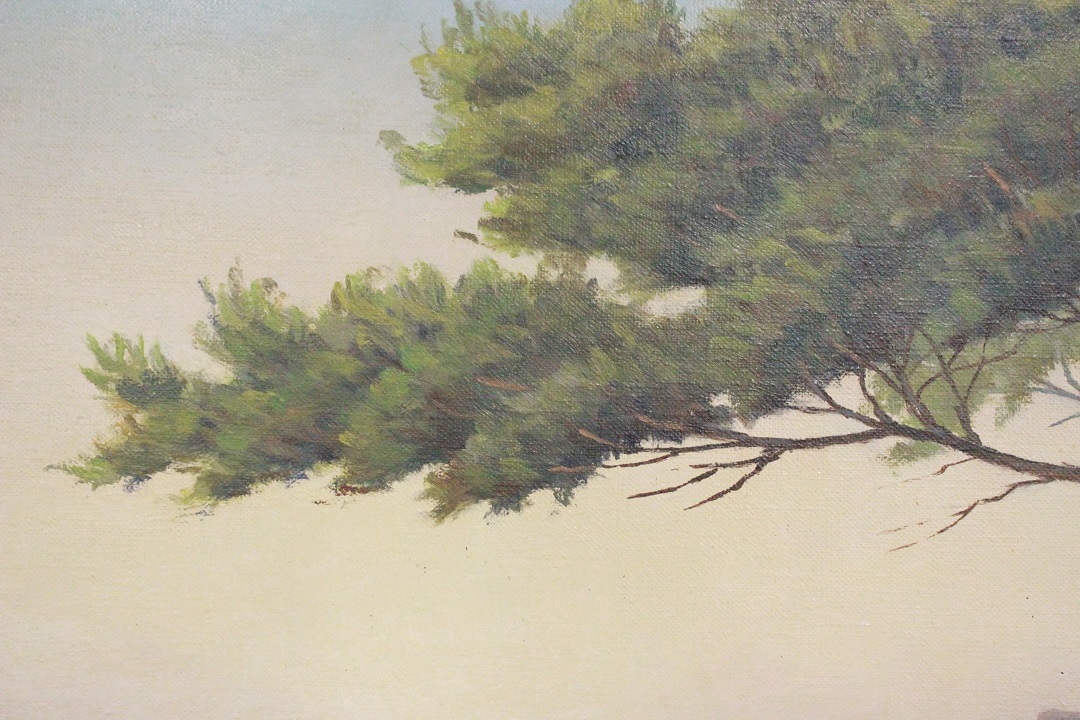 546_quadro_dipinto_olio_su_tela_painting_oil_on_canvas_landscape_paesaggio_marino_mare_sea_cornice_frame_firma_firmato_Francia_FRA_8