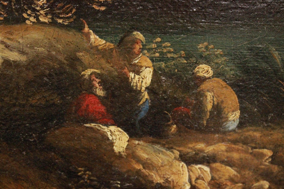 567_Jan_Frans_Van_Bolemen_quadro_paint_cornice_frame_painting_olio_su_tela_Orizzonte_grandi_dimensioni_natura_albero_acqua_11