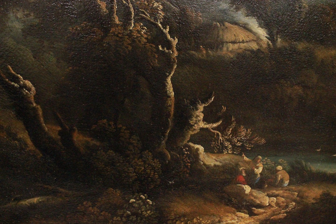 567_Jan_Frans_Van_Bolemen_quadro_paint_cornice_frame_painting_olio_su_tela_Orizzonte_grandi_dimensioni_natura_albero_acqua_3