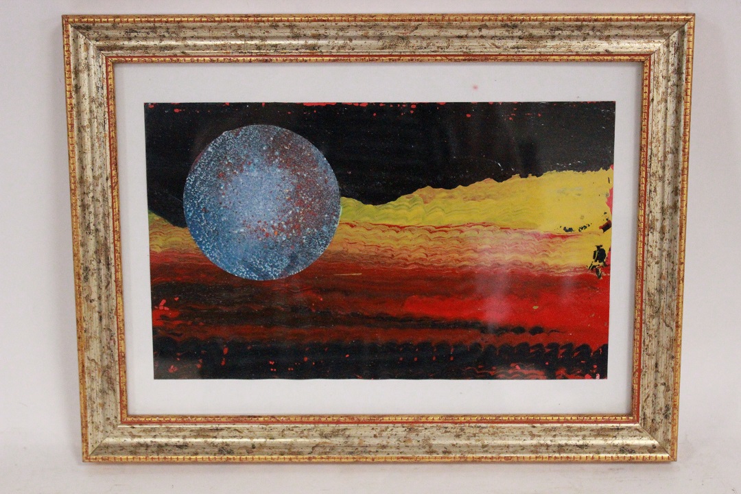 860_coppia_due_2_quadro_tecnica_mista_su_carta_Manfrini_F._ITA_Italiano_Italia_rosso_giallo_luna_argento_1