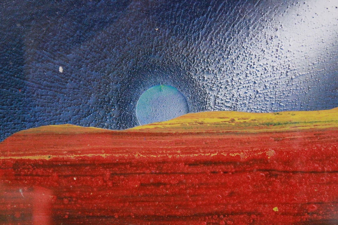 860_coppia_due_2_quadro_tecnica_mista_su_carta_Manfrini_F._ITA_Italiano_Italia_rosso_giallo_luna_argento_12