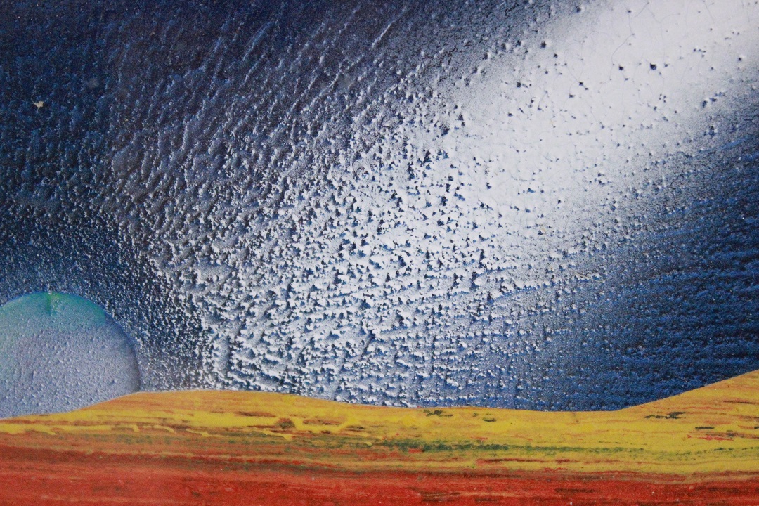 860_coppia_due_2_quadro_tecnica_mista_su_carta_Manfrini_F._ITA_Italiano_Italia_rosso_giallo_luna_argento_13