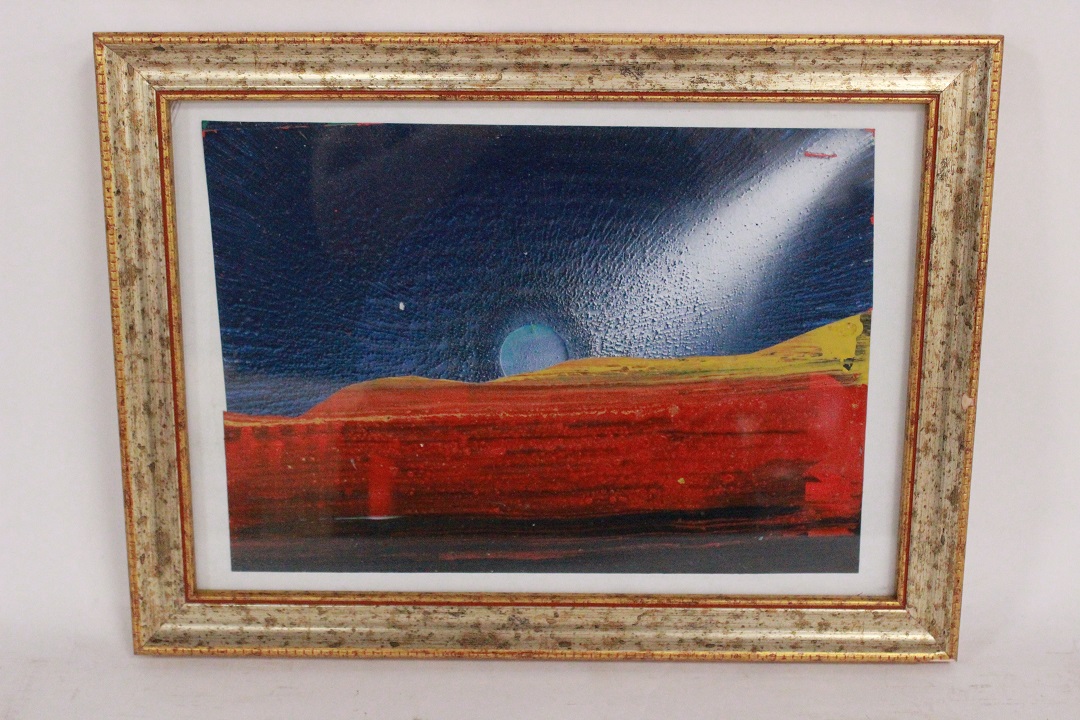 860_coppia_due_2_quadro_tecnica_mista_su_carta_Manfrini_F._ITA_Italiano_Italia_rosso_giallo_luna_argento_2