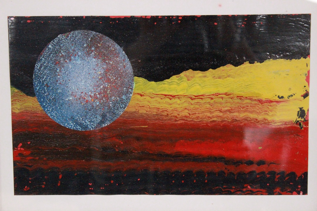 860_coppia_due_2_quadro_tecnica_mista_su_carta_Manfrini_F._ITA_Italiano_Italia_rosso_giallo_luna_argento_3