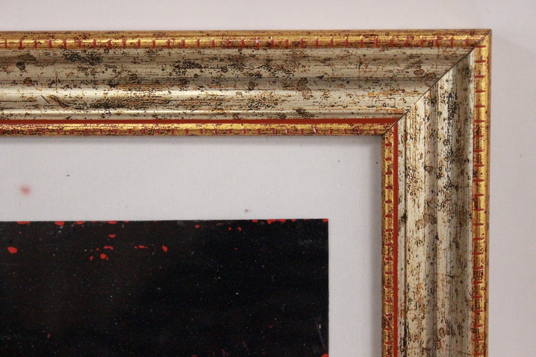860_coppia_due_2_quadro_tecnica_mista_su_carta_Manfrini_F._ITA_Italiano_Italia_rosso_giallo_luna_argento_4