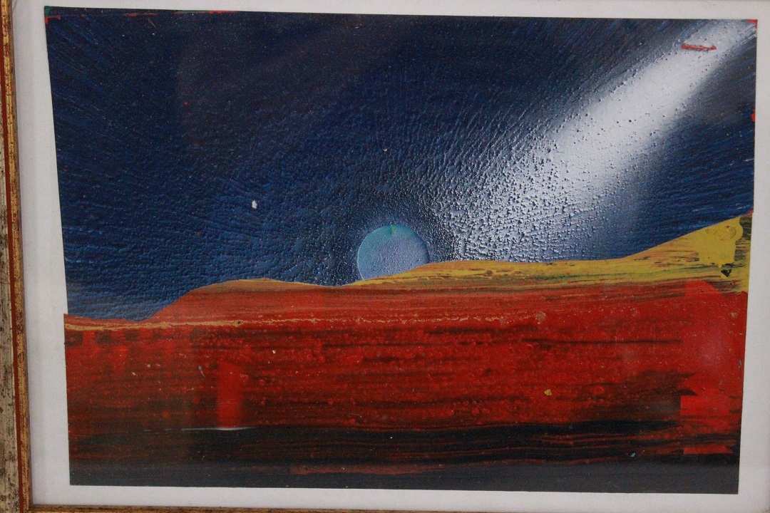 860_coppia_due_2_quadro_tecnica_mista_su_carta_Manfrini_F._ITA_Italiano_Italia_rosso_giallo_luna_argento_9