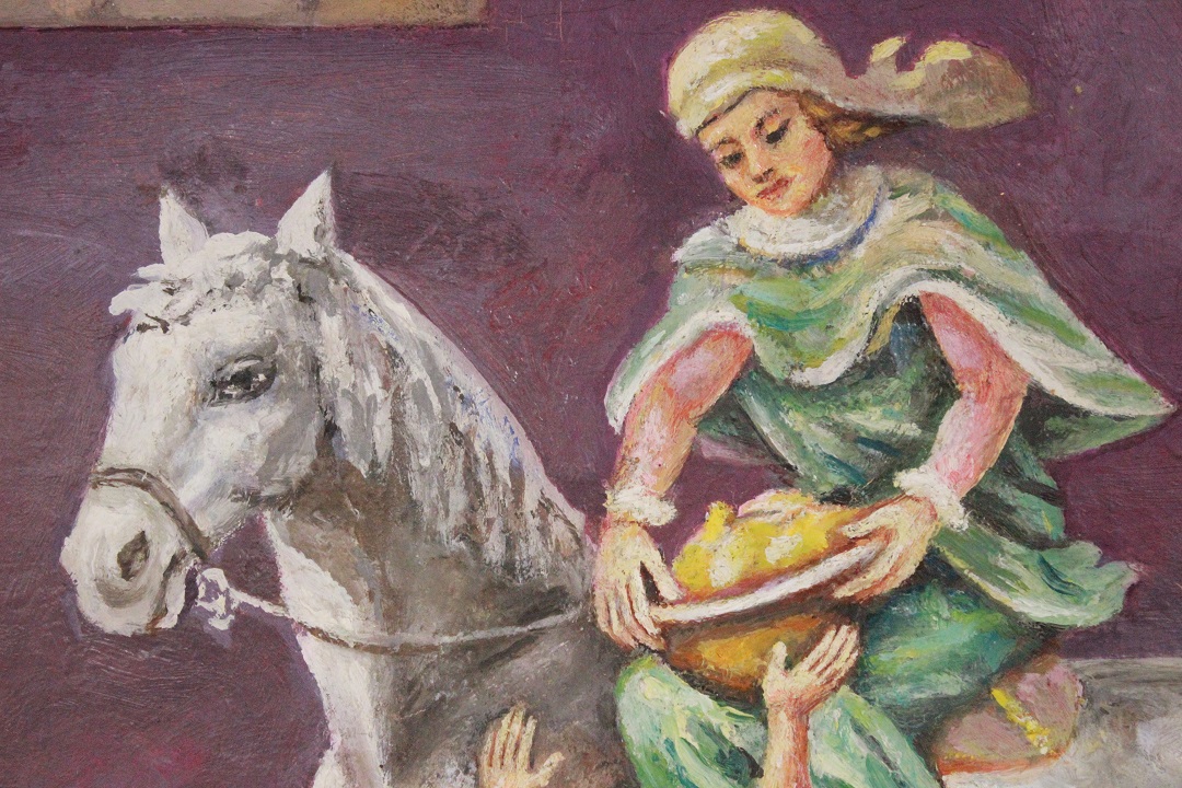 896_quadro_dipinto_olio_su_tela_pressato_su_cartone_painting_oil_on_canvas_La_Provvidenza_cornice_frame_firma_firmato_Severino_Marelli_Francia_FRA_1