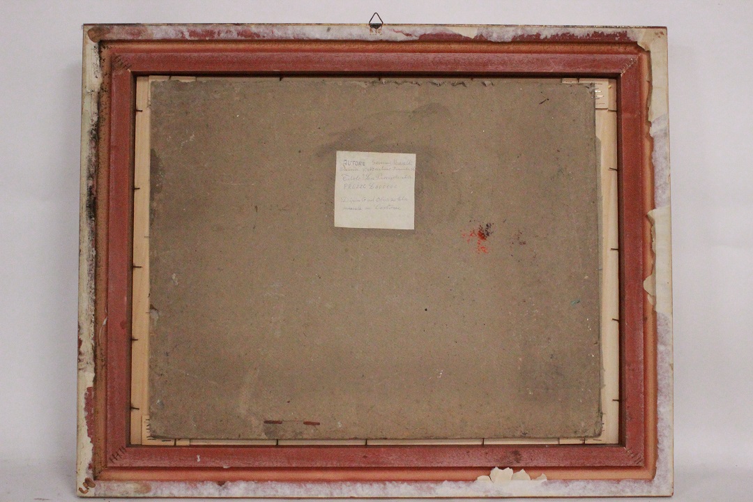 896_quadro_dipinto_olio_su_tela_pressato_su_cartone_painting_oil_on_canvas_La_Provvidenza_cornice_frame_firma_firmato_Severino_Marelli_Francia_FRA_8