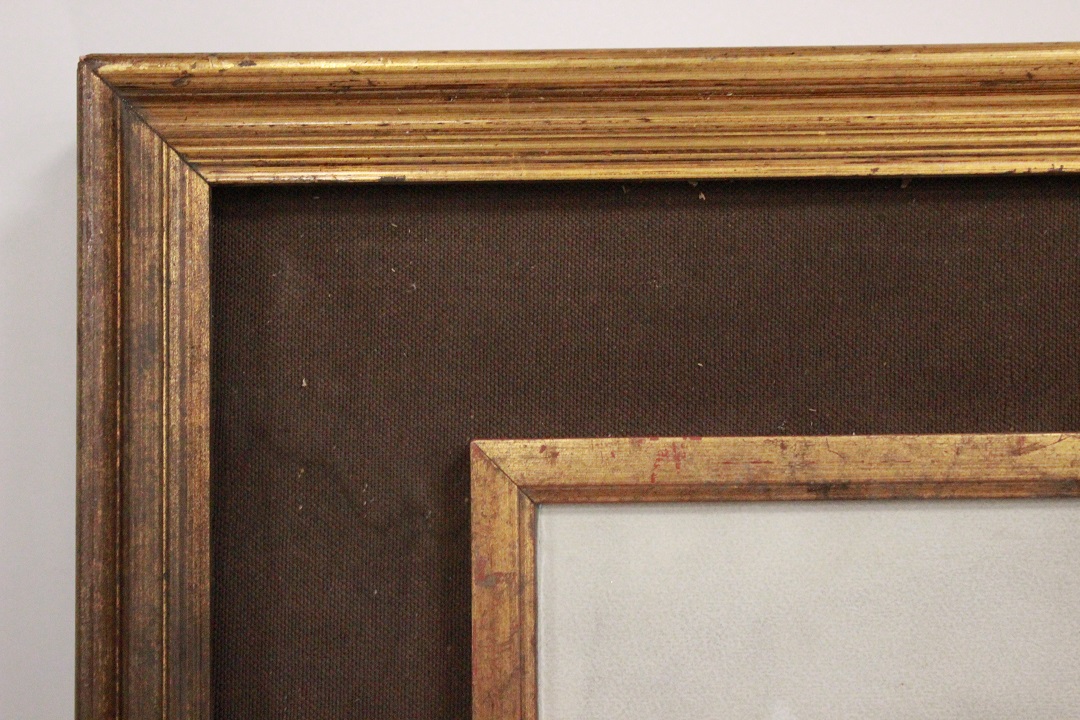 898_quadro_busto_fanciullo_disegno_carboncino_cornice_frame_Francia_FRA_2