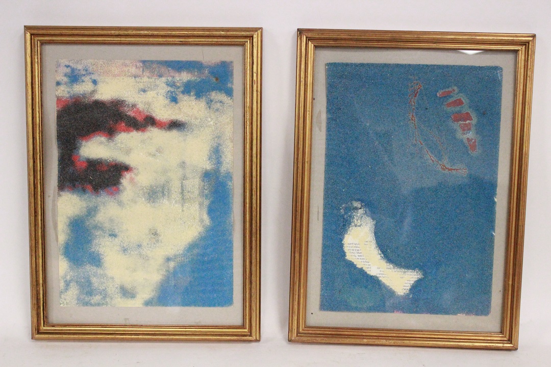 907_coppia_due_2_quadro_tecnica_mista_su_carta_Manfrini_F._ITA_Italiano_Italia_cielo_nuvole_azzurro_bianco_0