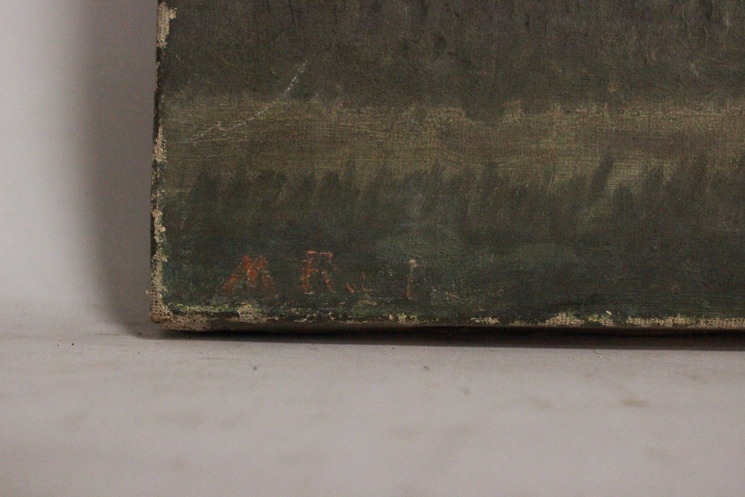 926_quadro_dipinto_olio_tela_cappuccetto_rosso_firma_firmato_provenienza_Francese_FRA_1