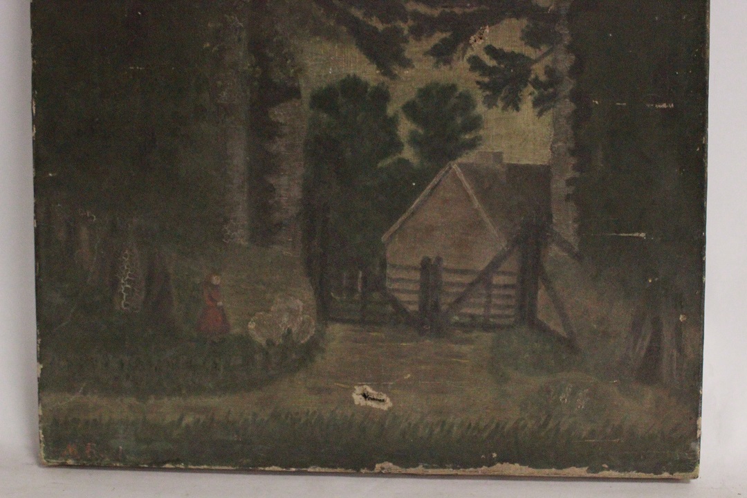 926_quadro_dipinto_olio_tela_cappuccetto_rosso_firma_firmato_provenienza_Francese_FRA_4