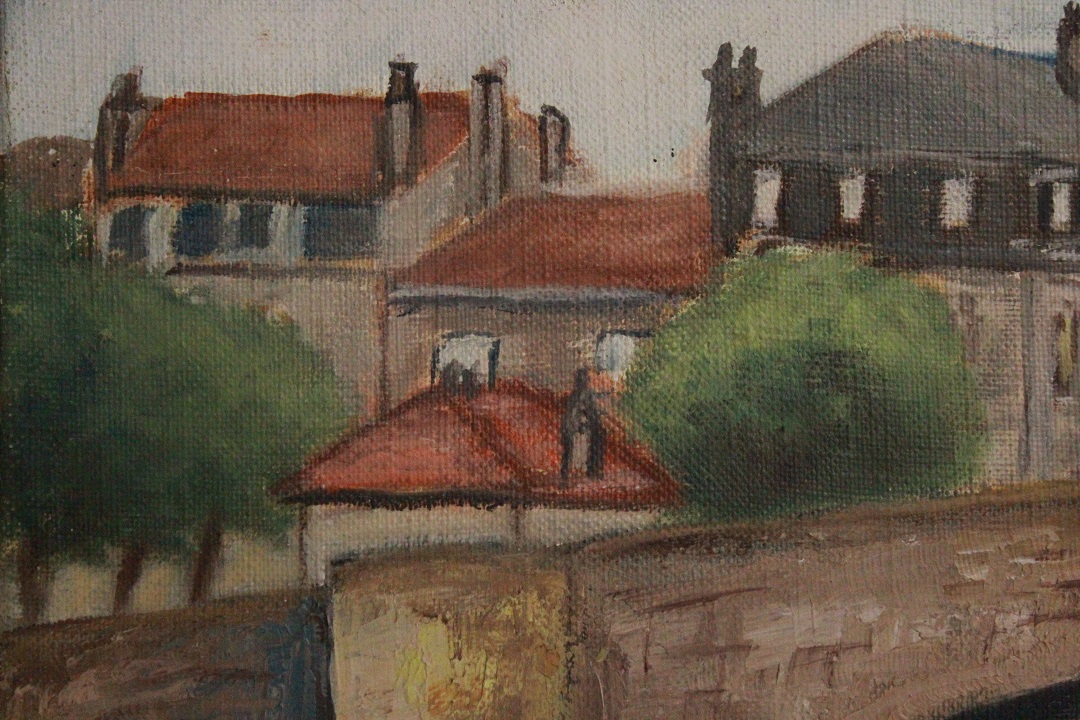 930_quadro_olio_tela_le_vieux_point_ponti_firmato_firma_E.Philippi_75_Francese_FRA_14