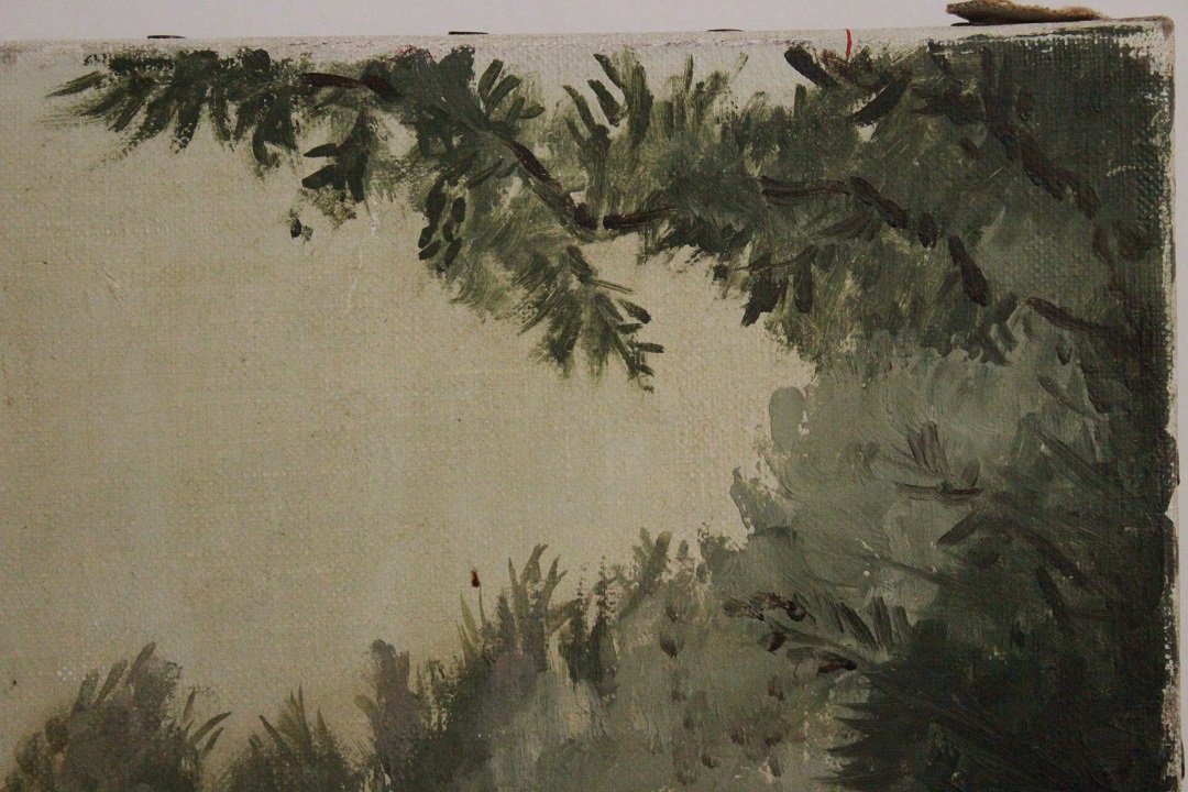 932_quadro_dipinto_olio_tela_sentiero_foresta_firma_firmato_F. Nicollet_provenienza_Francese_FRA_6